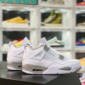 Air Jordan 4 Retro "Taupe Haze" AJ4 Generation Middle Cut Retro Casual Sports Cu